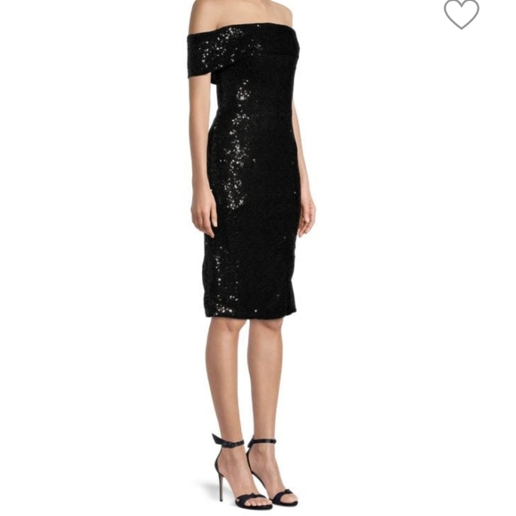 RENE RUIZ Black Sequin Dress - Picture 3 of 6